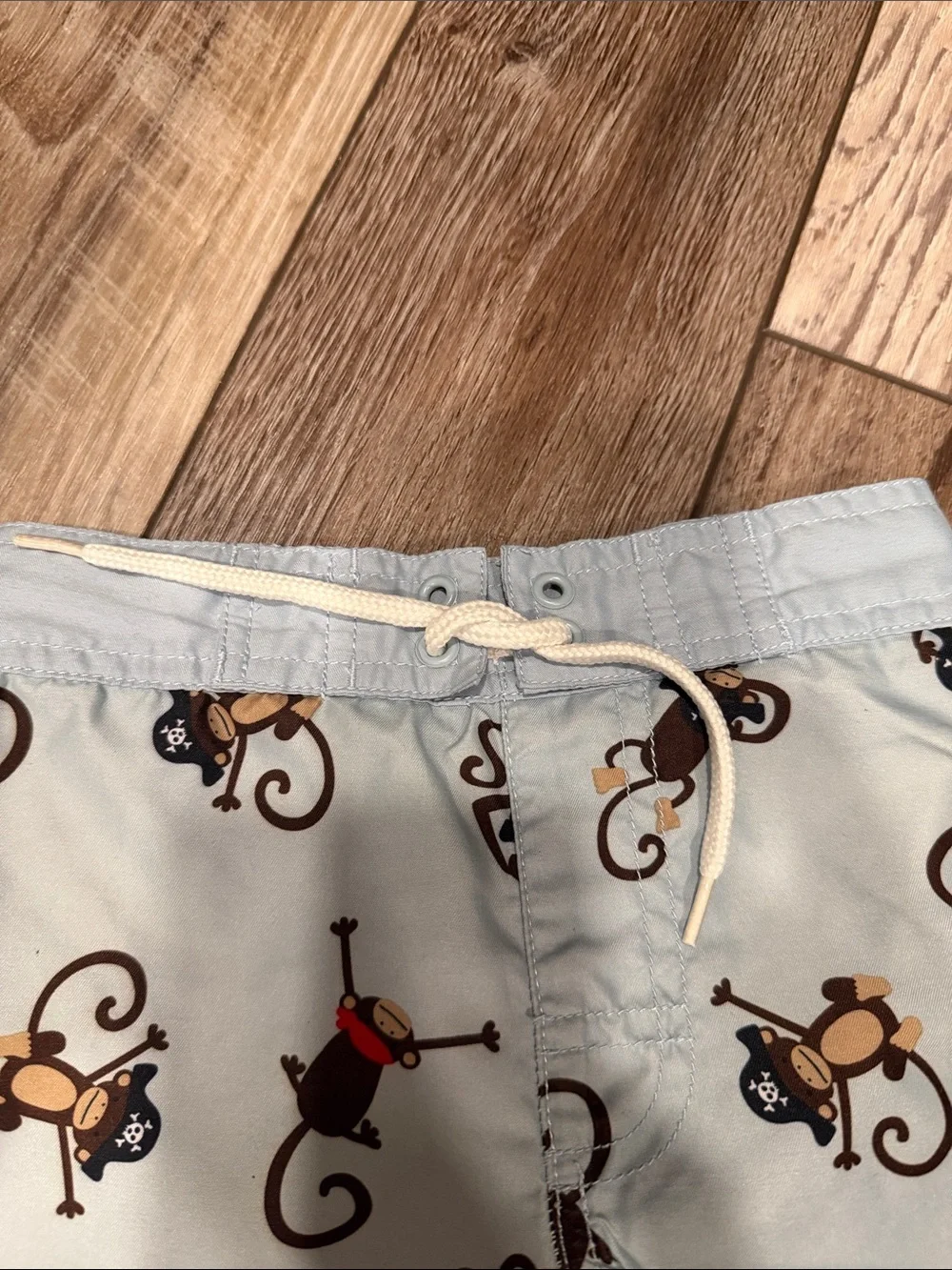 Gymboree “Monkeying Around” Light Blue Toddler Swim Shorts Size 2T